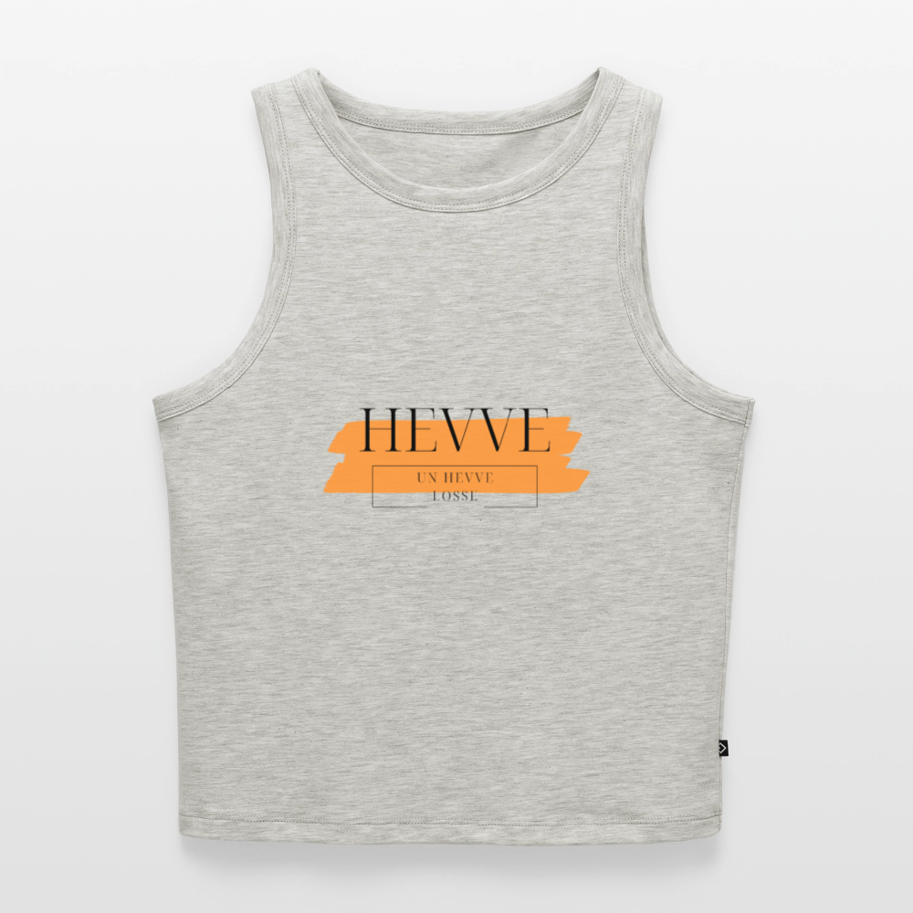 HEVVE UN HEVVE LOSSE Cropped Tank Top - Grau meliert