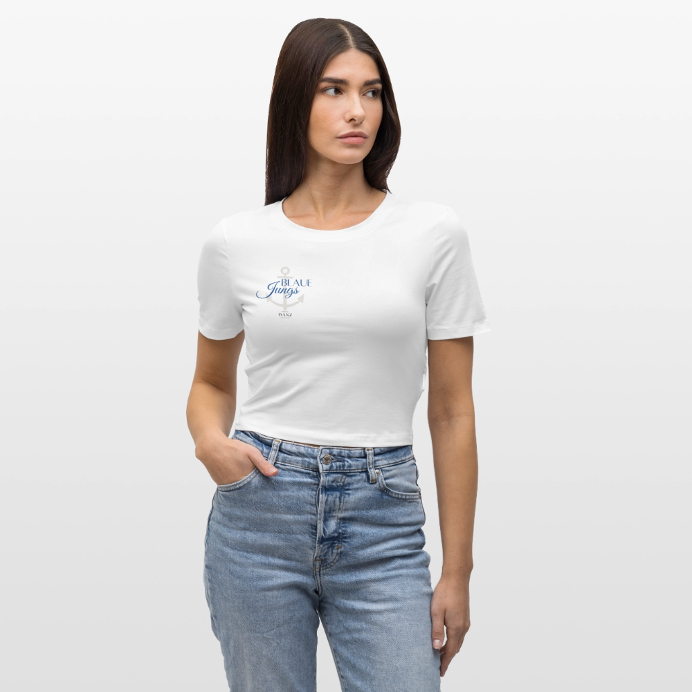 Cropped T-Shirt - Weiß