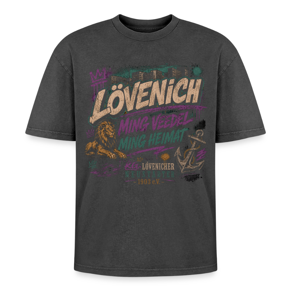 KG Shirts "Lövenich" Vintage Version - Schwarz Acid Wash